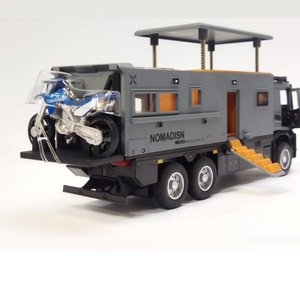 ماشین اسباب بازی کامیون کمپر مرسدس بنز خاکستری مقیاس 1:24 BENZ NOMADISN_اسباب بازی